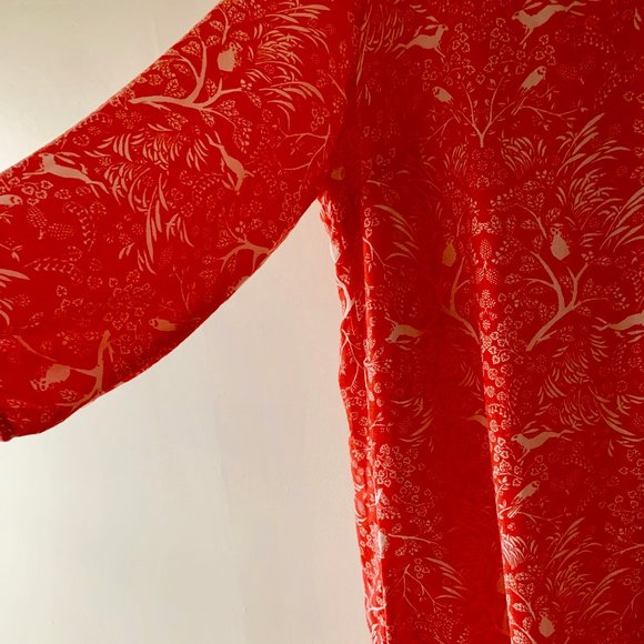 OLD NAVY | Orange dress with cute forest pattern, NWT - Picture 5 of 9